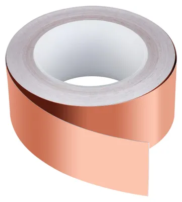 Zdjęcie produktu dla Samoprzylepna taśma miedziana do ochrony przed ślimakami, 30 metrów x 50 mm, ekranowanie EMI