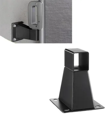 Immagine prodotto di INF Staffa parete tenda laterale acciaio carbonio nero 9cmx8cmx10.5cm