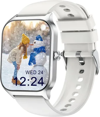 Produktbild von Popglory Smartwatch mit 100+ Sportmodi, Bluetooth-Anrufen & 24/7 Gesundheitstracking, Blutdruck, Herzfrequenz, IP67, Android iOS, 1,85" HD-Display