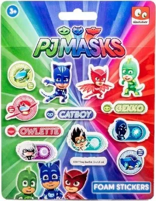 Produktbild von schaumstoffaufkleber PJ Masken