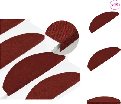 Obrázok produktu pre vidaXL Samolepiace rohože 15 ks 65x22,5x3,5 cm červené - Rohože