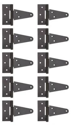 Produktbild von Alberts 864095 Kistenband, mit losem Stift, schwarzer Tauchlack, Band: 102 mm, Scharnier: 90 mm, 10er Set