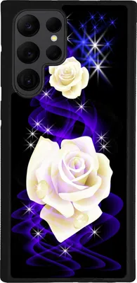 Produktbild von TPU Silikon Hülle für Samsung Galaxy S25 ULTRA Handy Cover Case Schutzhülle Handyhülle Bumper MOTIV 298 Rosen Weiß