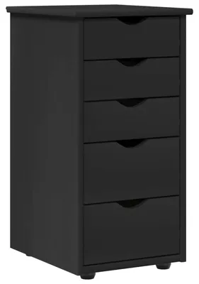 Obrázok produktu pre vidaXL Skriňa čierna 34 x 39 x 61,5 cm z masívneho borovicového dreva