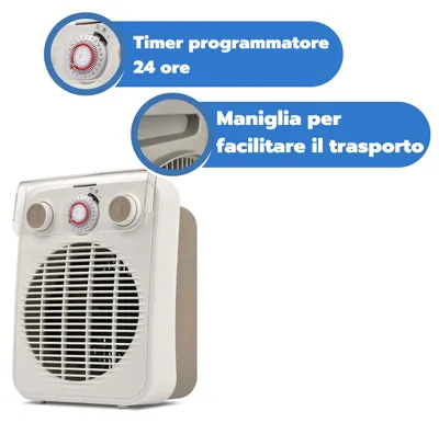 Obrázok produktu pre Ardes AR4F10TI Elektrický ohrievač s ventilátorom 2000W biely prenosný s časovačom