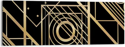 Produktbild von Bild auf Leinwand - Leinwandbild - 3 Teile - Abstraktion Quadrat Gold - 150x50cm - Wand Bild - Wanddeko - Wandbilder - Leinwanddruck - Bilder - Wanddekoration - Leinwand bilder - CA150x50-4375