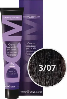 Produktbild von Diapason Haarfarbe Diapason Color Hair Color Cream 3/07 Dark Intense Brown