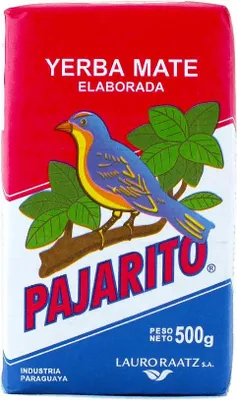 A package of Yerba Mate with a bird illustration.