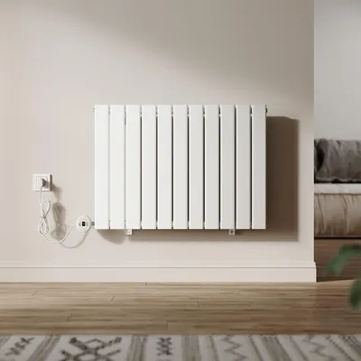 Zdjęcie produktu dla Grzejnik stojący SONNI, grzejnik elektryczny, jednościenny, biały, 600 × 832 mm