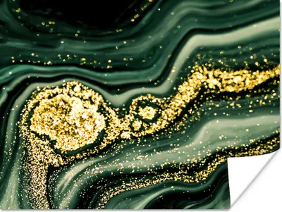 Produktbild von MuchoWow® Poster Marmor - Gold - Glitter - Grün - Marmoroptik - Luxus 160x120 cm - Foto Plakat