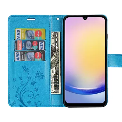 Produktbild von Hülle für Samsung Galaxy A25 Handyhülle Handy Tasche Klapphülle Wallet Case Etui Blau