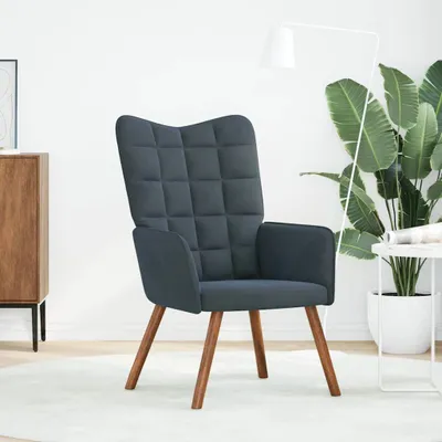 Immagine prodotto di Sedia Relax Grigio Scuro in Velluto