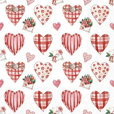 Produktbild von Servietten 25x25 cm - Lovely hearts