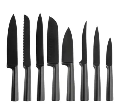 Produktbild von Qdesign 190-063 8 piece blade set made of high quality stainless steel black