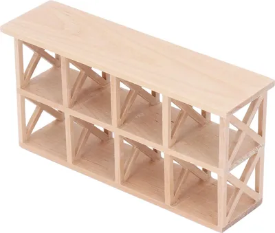 Produktbild von Puppenhaus-Holzregal im Maßstab 1:12, Miniatur-Bücherregal für das Esszimmer