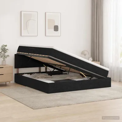 Imagen del producto de Maison Exclusive: Cama con espacio de almacenamiento y colchón, color , 140 x 190 cm, tapizada en terciopelo