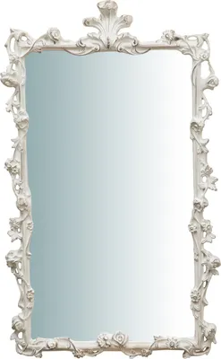 Produktbild von Wandspiegel aus Holz mit antikiertem weißem Finish L59XPR6XH98 cm.  Italy