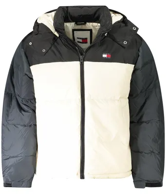 Produktbild von Stilvolle schwarze Herrenjacke mit abnehmbarer Kapuze und Details