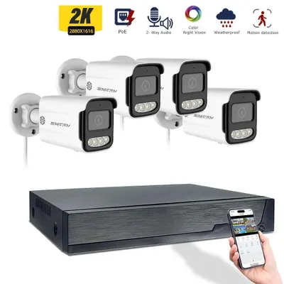 Image de Caméra de surveillance - Surveillance par caméra - Caméra de sécurité - Caméra IP - CCTV - Résolution Ultra HD 5MP