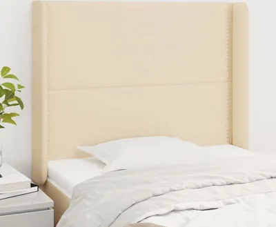 Produktbild von CLORIS Bettkopfteil Kopfteil mit Ohren Creme 103x16x118/128 cm Stoff, 13,45 kg