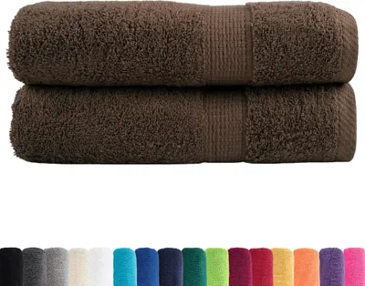 Zdjęcie produktu dla Ręczniki kąpielowe vidaXL Premium SOLUND, 2 szt., brązowe, 100 x 150 cm, 600 g/m²