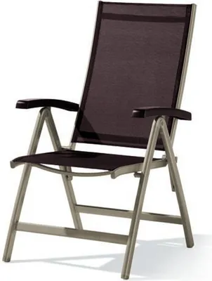 Produktbild von Klappstuhl >Bodega< in Mocca, Kunstfasergewebe - 71x109x62cm (BxHxT)