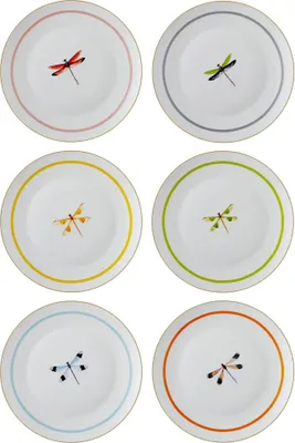 Produktbild von Hermia Concept, DNR0060, Platzteller-Set (6-teilig), Mehrfarbig, Porzellan, 27 x 27 x 2 cm