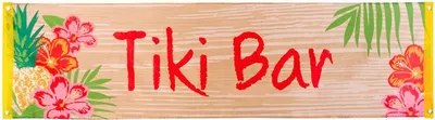 Produktbild von Polyester Banner 'Tiki Bar' (50 x 180 cm)