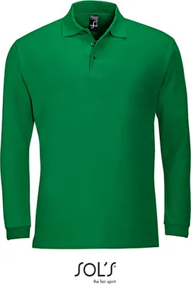 Immagine prodotto di SOLs 11353 | Polo a maniche lunghe da uomo Winter II - Colore: Verde Kelly - Taglia: S