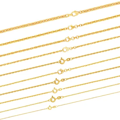 Produktbild von Goldkette Ankerkette diamantiert Breite 1,8 mm 55 cm 585-14 Karat Gold