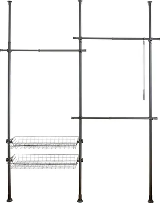Produktbild von Teleskopický šatní systém HERKULES BASIC, dvojitý, černý, WENKO