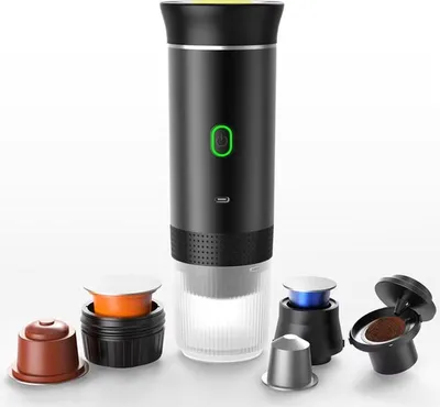 Obrázek produktu pro Přenosný elektrický kávovar na espresso - 3 v 1 - Cestovní kávovar - Kávovar do auta