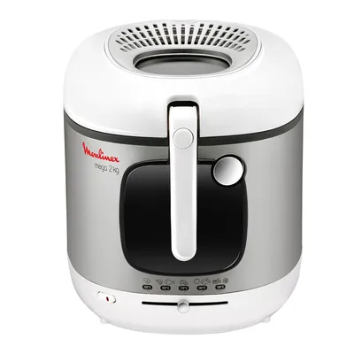 Produktbild von Moulinex AM4800 Mega 2kg frytkownica Frytkownica na gorące powietrze 2100 Watt Biały/Srebrny