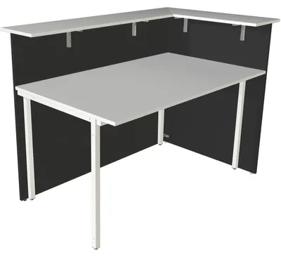 Produktbild von Anbau-Theke Atlantis2 Ecktheke 147x92x108cm weiß/anthrazit