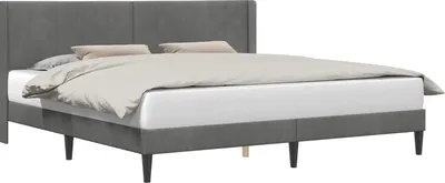 Obrázek produktu pro Rám postele s čelo Tmavě šedá 180 x 200 cm Samet