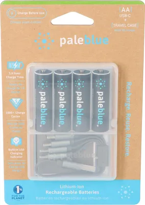 Obrázok produktu pre 4x Paleblue USB-C dobíjacia batéria AA