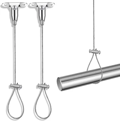 Produktbild von Deckenhalterung für Duschstange, Edelstahl – Set mit 2 Stück – 1,5 m