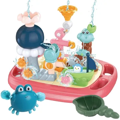 Produktbild von MalPlay Baby Badespielzeug Wasserpark Schwimmbrett Lernspielzeug Badewannenspielzeug Set Kinder ab 3 Jahren