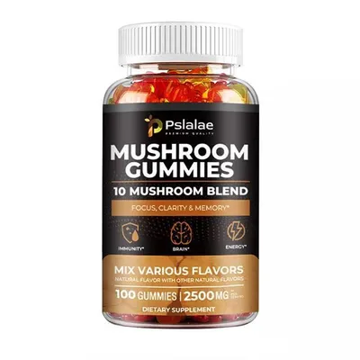 Immagine prodotto di Funghi Gummies 2500mg (100 orsetti gommosi) integratore alimentare, cervello, sistema nervoso, salute, memoria, concentrazione, sistema immunitario