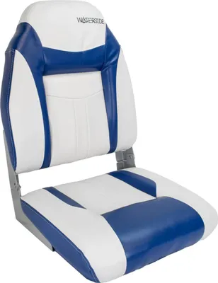 Produktbild von Waterside Captain Luxus Bootssitz Highback hohe Rückenlehne, blau/weiß