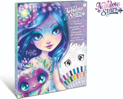 Produktbild von Nebulous Stars Malen nach Zahlen Ausmalbuch mit Stiften - Kreatives Spielzeug