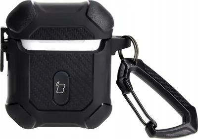 Produktbild von Bizon Case Kopfhörer Rüstung Apple Airpods 1/2 schwarz