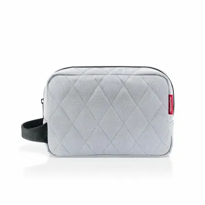 Produktbild von reisenthel cosmeticpouch M, Kulturbeutel, Kosmetiktasche, Rhombus Light Grey, 3 L, BH7060