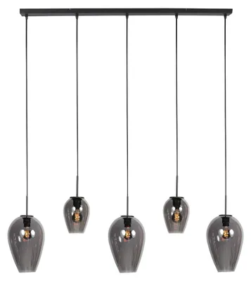 Immagine prodotto di Lampada a sospensione - nero - HaloSwap - vetro metallo - grande lampada da tavolo da pranzo - E27 - 4280ZW - Mexlite