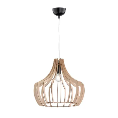 Image de TRIO Trio Wood  -riippuvalaisin, E27, 44 cm, ruskea