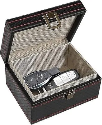 Zdjęcie produktu dla Etui faraday na kluczyki samochodowe blokada RFID skóra