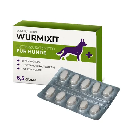Produktbild von Saint Nutrition® Wurmixit - Wurmmittеl für Hunde – Wurmkur Hund – Wermut – natürlich - Εntwurmen Hund – ohne künstliche Zusätze - nur für Hunde