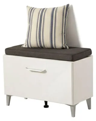 Produktbild von Dmora Eingangsschrank Ceranesi 75x35x53h cm Weiß, ein Regal, eine Tür