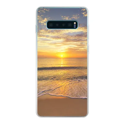 Produktbild von MuchoWow® Handyhülle Schutzhülle Hülle für Samsung Galaxy S10 Lite Strand - Sonnenuntergang - Meer Silikon Softcase Handy Hülle - Schutz