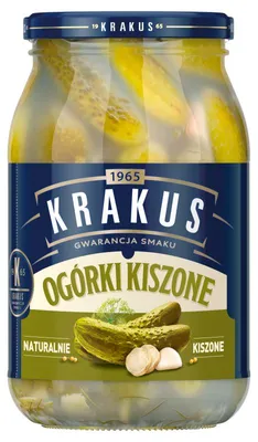 Image de Krakus, cornichons aigres-doux, 860 g, pasteurisés